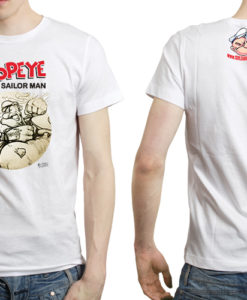 Muška majica Popaj i Badža bela