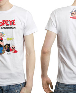 Muška majica Popaj i Kića bela