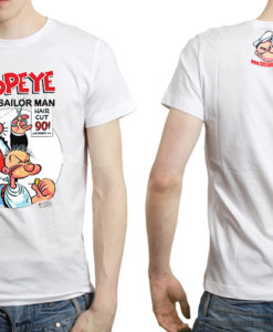 Muška majica  Popaj i Pera bela