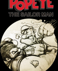 Alternative view of Muška majica Popaj i Badža crna