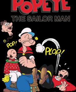 Alternative view of Muška majica  Popaj i Kića crna