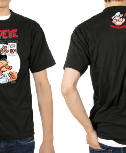 Muška majica  Popaj i Pera crna