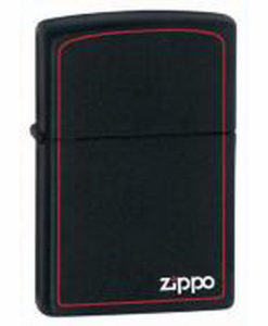 218 ZB ZIPPO UP.- MATTE BLACK-RED BOR