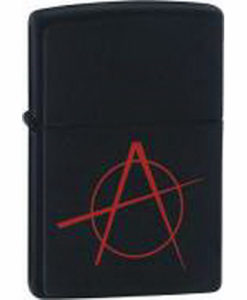Z20842 ZIPPO UP.-ANARCHY BLACK MATTE